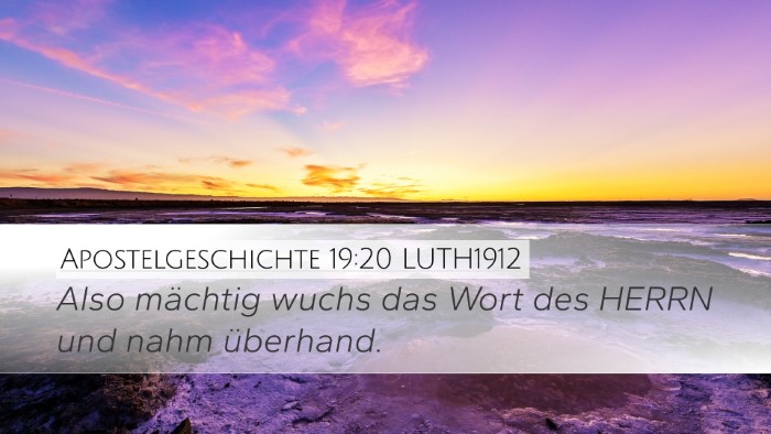 Apostelgeschichte 19:20 LUTH1912 Bible Verse Image
