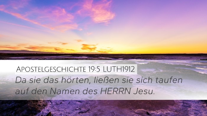 Apostelgeschichte 19:5 LUTH1912 Bible Verse Image
