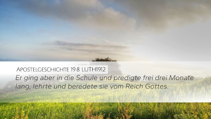 Apostelgeschichte 19:8 LUTH1912 Bible Verse Image