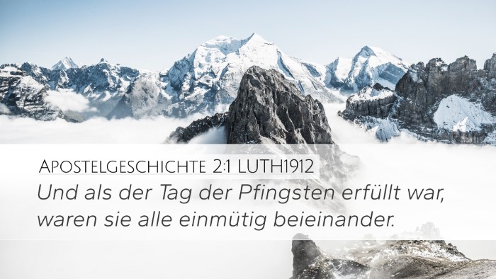 Apostelgeschichte 2:1 LUTH1912 Bible Verse Image