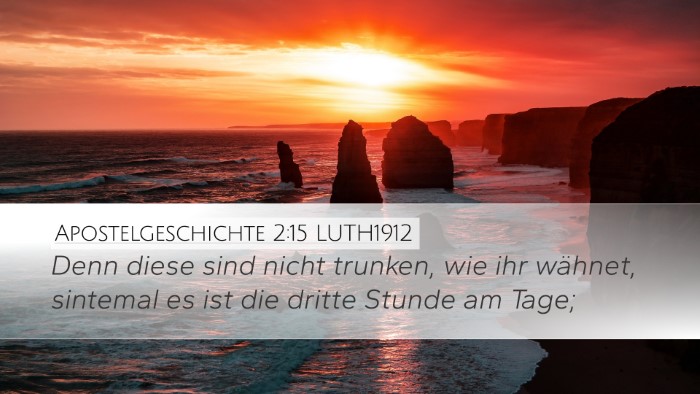 Apostelgeschichte 2:15 LUTH1912 Bible Verse Image