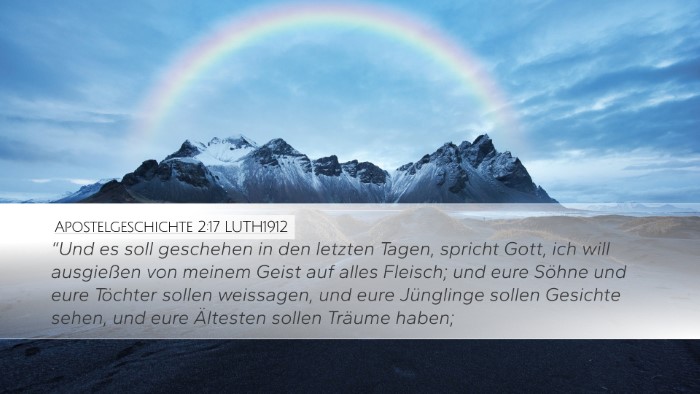 Apostelgeschichte 2:17 LUTH1912 Bible Verse Image