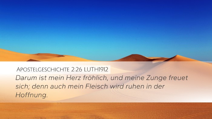 Apostelgeschichte 2:26 LUTH1912 Bible Verse Image