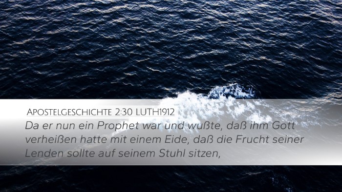 Apostelgeschichte 2:30 LUTH1912 Bible Verse Image