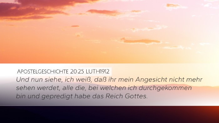 Apostelgeschichte 20:25 LUTH1912 Bible Verse Image
