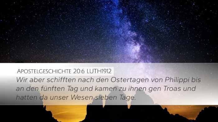 Apostelgeschichte 20:6 LUTH1912 Bible Verse Image