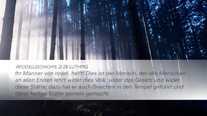 Apostelgeschichte 21:28 LUTH1912 Bible Verse Image