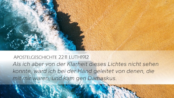 Apostelgeschichte 22:11 LUTH1912 Desktop Wallpaper - Als ich aber von der Klarheit dieses Lichtes - Desktop Bible Verse Wallpaper