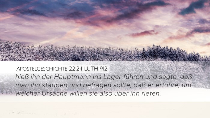 Apostelgeschichte 22:24 LUTH1912 Bible Verse Image