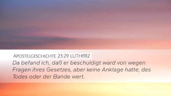 Apostelgeschichte 23:29 LUTH1912 Bible Verse Image