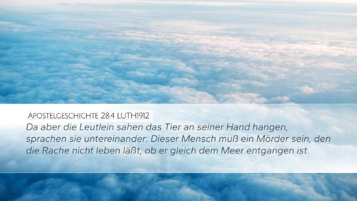 Apostelgeschichte 28:4 LUTH1912 Bible Verse Image