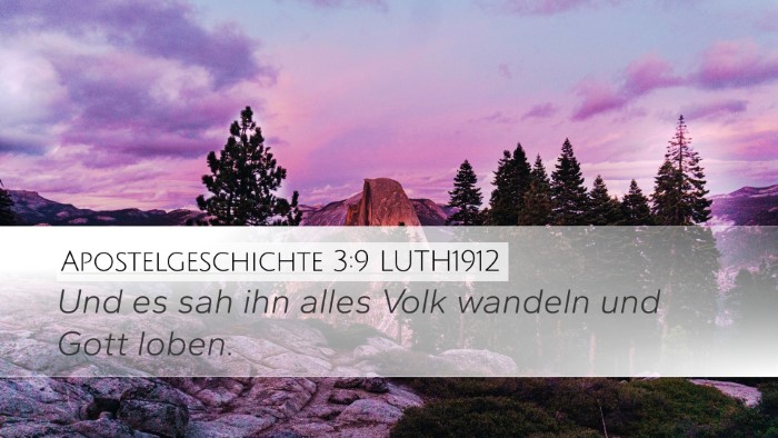 Apostelgeschichte 3:9 LUTH1912 Desktop Wallpaper - Und es sah ihn alles Volk wandeln und Gott - Desktop Bible Verse Wallpaper