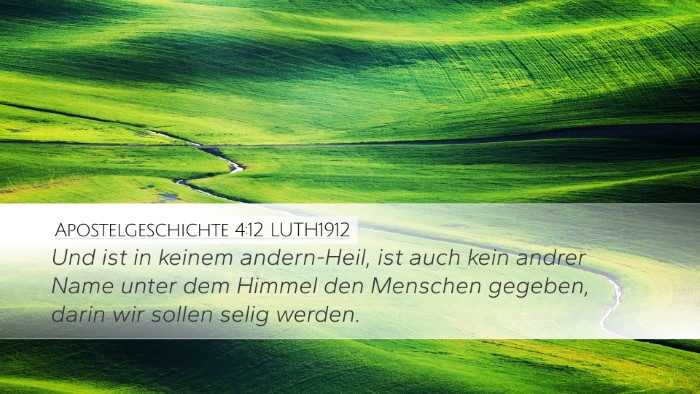 Apostelgeschichte 4:12 LUTH1912 Bible Verse Image