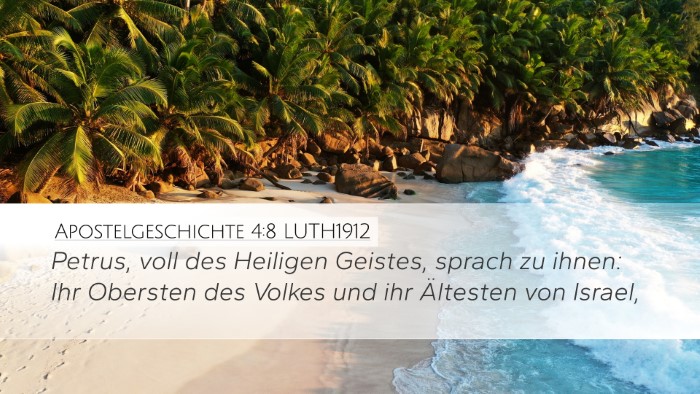 Apostelgeschichte 4:8 LUTH1912 Bible Verse Image