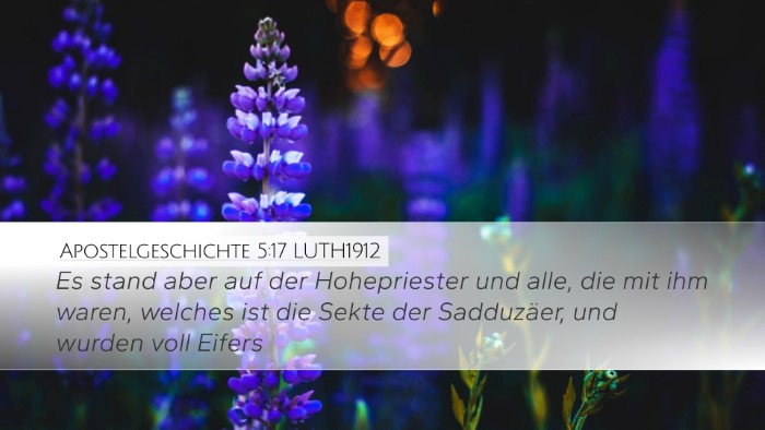Apostelgeschichte 5:17 LUTH1912 Bible Verse Image