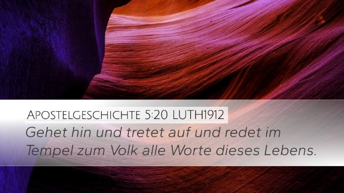 Apostelgeschichte 5:20 LUTH1912 Bible Verse Image