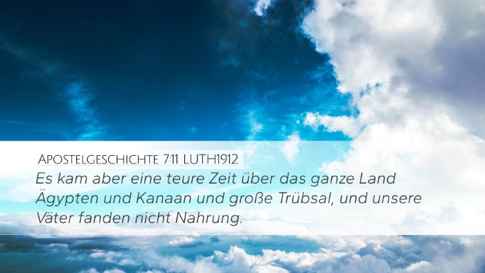 Apostelgeschichte 7:11 LUTH1912 Bible Verse Image
