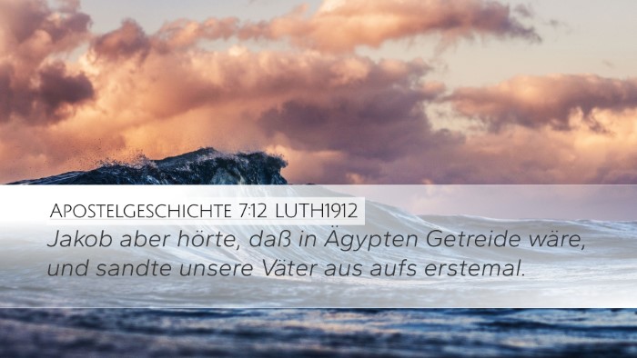 Apostelgeschichte 7:12 LUTH1912 Bible Verse Image