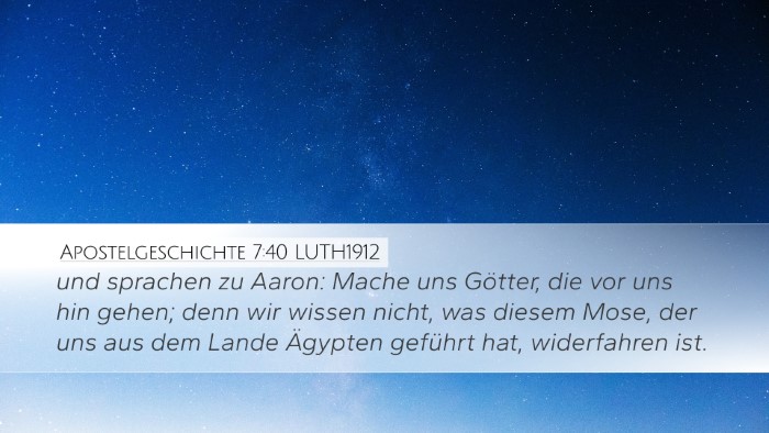 Apostelgeschichte 7:40 LUTH1912 Bible Verse Image