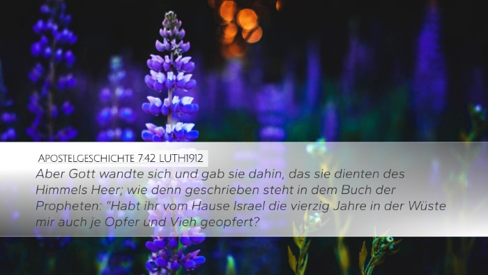Apostelgeschichte 7:42 LUTH1912 Bible Verse Image