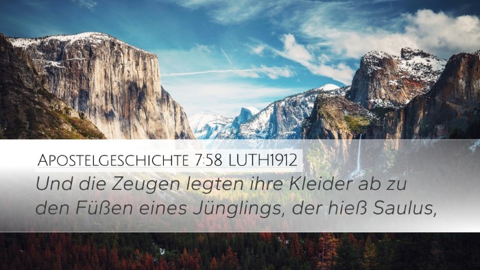 Apostelgeschichte 7:58 LUTH1912 Bible Verse Image
