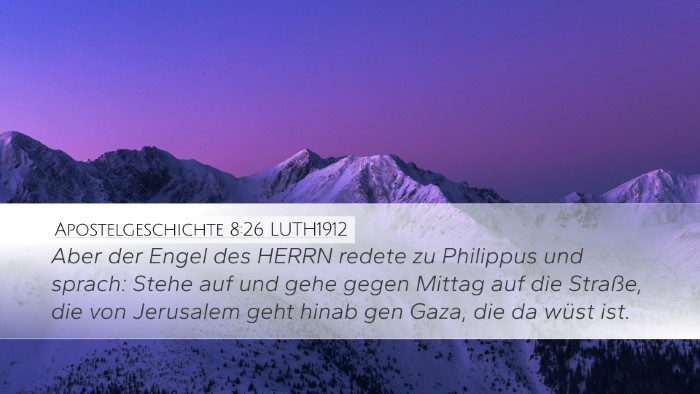 Apostelgeschichte 8:26 LUTH1912 Bible Verse Image