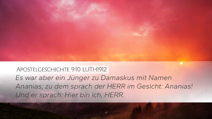 Apostelgeschichte 9:10 LUTH1912 Bible Verse Image