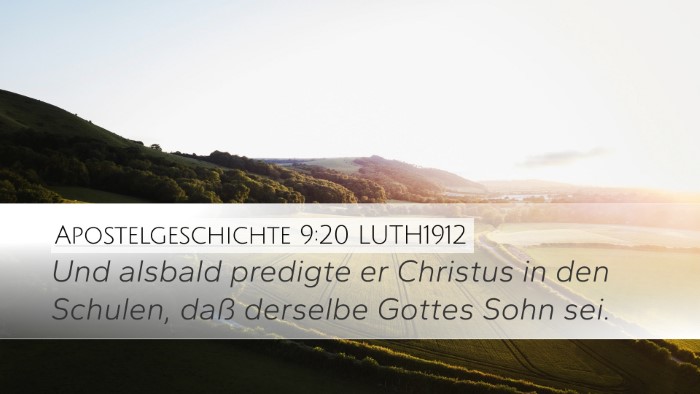 Apostelgeschichte 9:20 LUTH1912 Bible Verse Image
