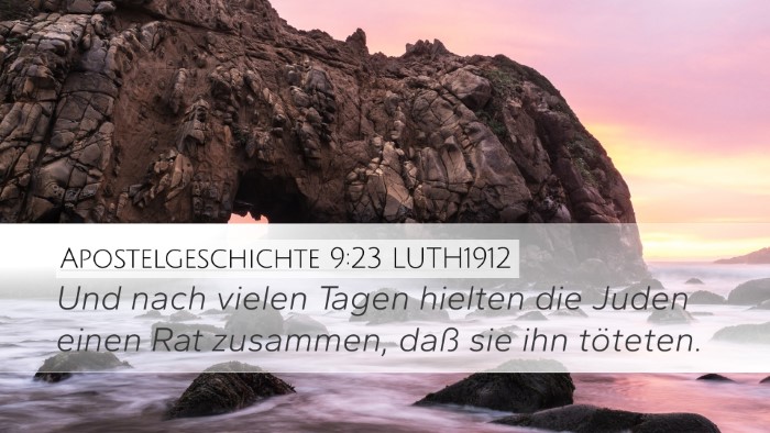 Apostelgeschichte 9:23 LUTH1912 Bible Verse Image