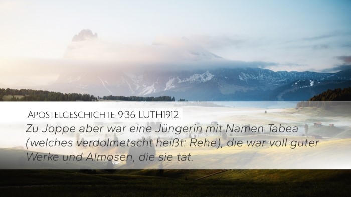 Apostelgeschichte 9:36 LUTH1912 Bible Verse Image