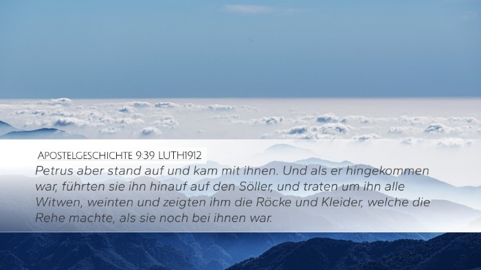 Apostelgeschichte 9:39 LUTH1912 Bible Verse Image