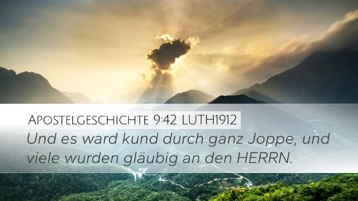 Apostelgeschichte 9:42 LUTH1912 Bible Verse Image