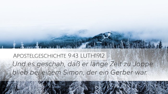 Apostelgeschichte 9:43 LUTH1912 Bible Verse Image