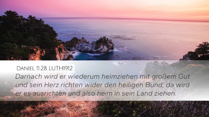 Daniel 11:28 LUTH1912 Bible Verse Image