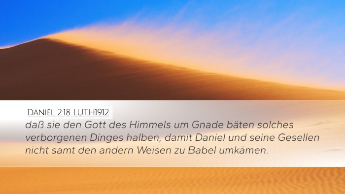 Daniel 2:18 LUTH1912 Bible Verse Image