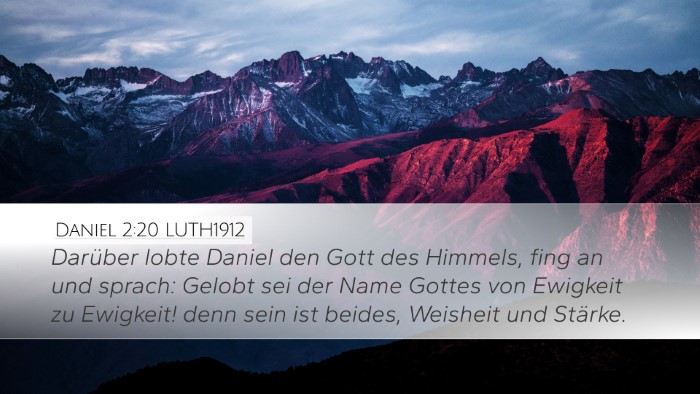 Daniel 2:20 LUTH1912 Bible Verse Image