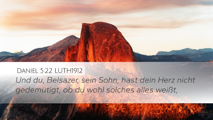 Daniel 5:22 LUTH1912 Bible Verse Image