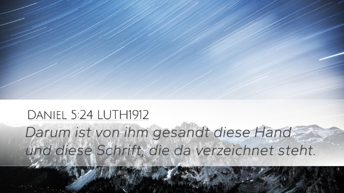 Daniel 5:24 LUTH1912 Bible Verse Image