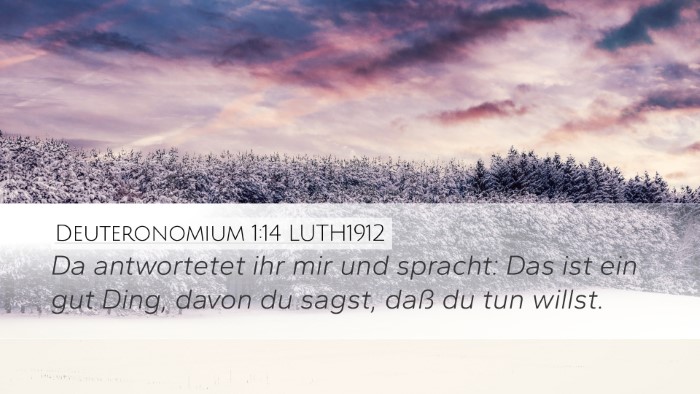 Deuteronomium 1:14 LUTH1912 Desktop Wallpaper - Da antwortetet ihr mir und spracht: Das ist ein - Desktop Bible Verse Wallpaper