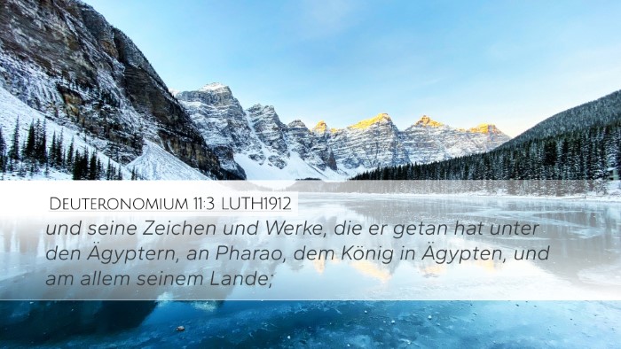 Deuteronomium 11:3 LUTH1912 Desktop Wallpaper - und seine Zeichen und Werke, die er getan hat - Desktop Bible Verse Wallpaper