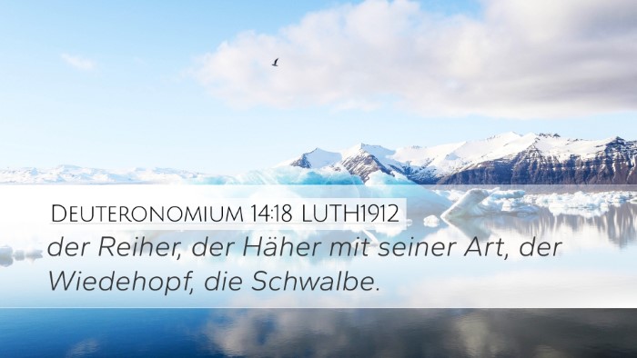 Deuteronomium 14:18 LUTH1912 Desktop Wallpaper - der Reiher, der Häher mit seiner Art, der - Desktop Bible Verse Wallpaper