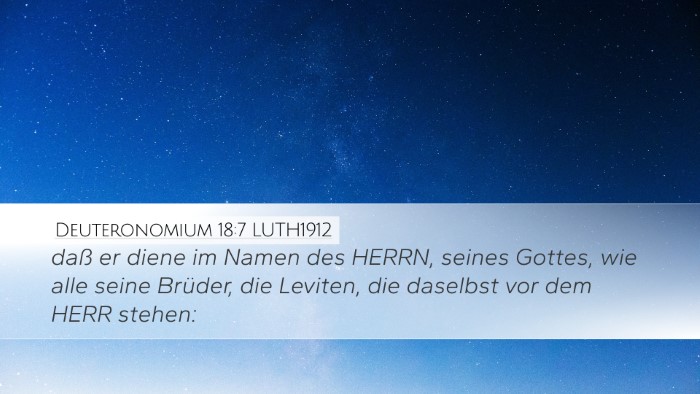 Deuteronomium 18:7 LUTH1912 Bible Verse Image