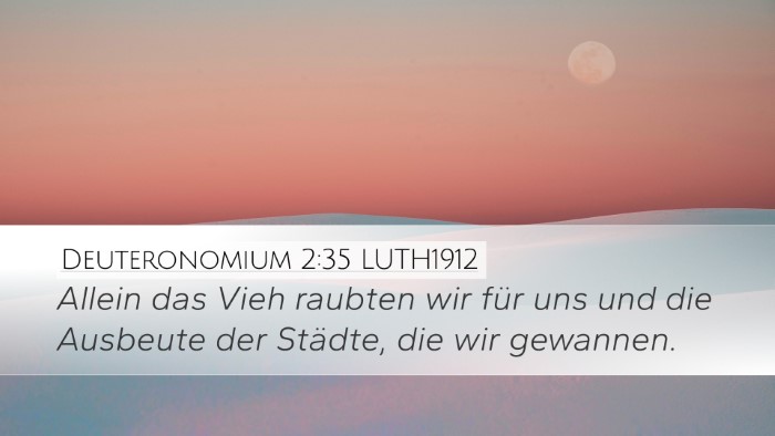 Deuteronomium 2:35 LUTH1912 Bible Verse Image
