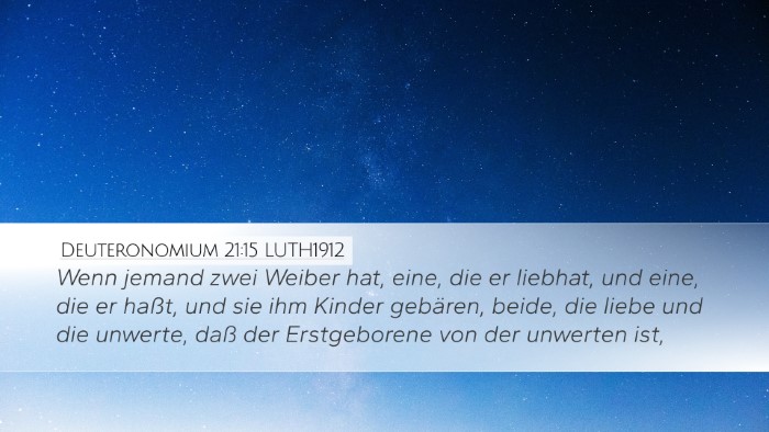 Deuteronomium 21:15 LUTH1912 Bible Verse Image