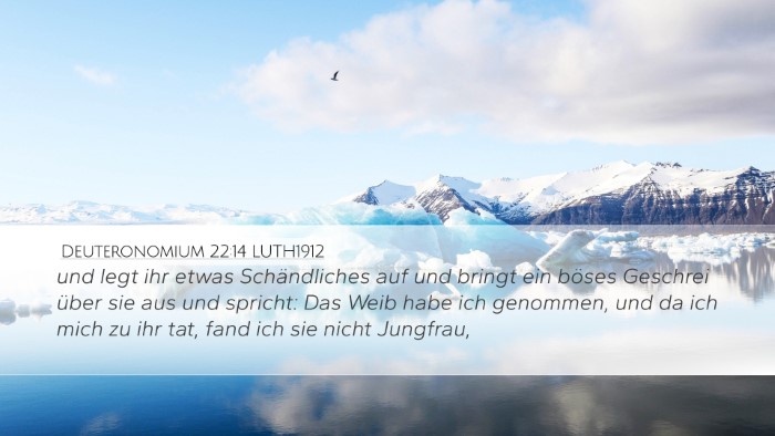 Deuteronomium 22:14 LUTH1912 Desktop Wallpaper - und legt ihr etwas Schändliches auf und bringt - Desktop Bible Verse Wallpaper