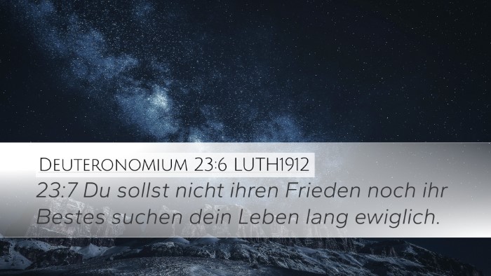 Deuteronomium 23:6 LUTH1912 Desktop Wallpaper - 23:7 Du sollst nicht ihren Frieden noch ihr - Desktop Bible Verse Wallpaper