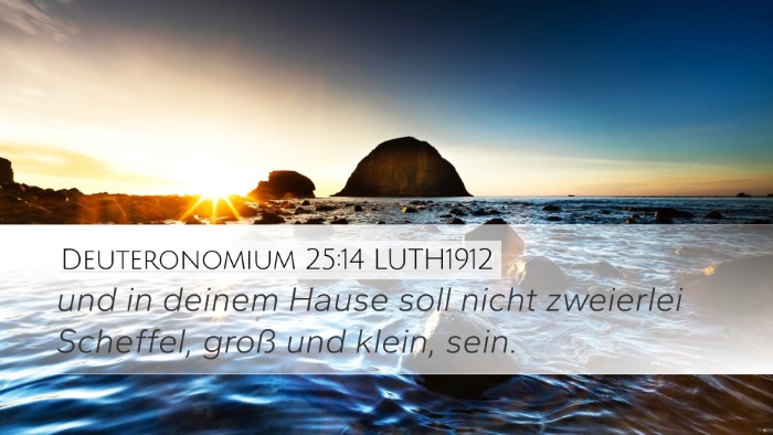 Deuteronomium 25:14 LUTH1912 Desktop Wallpaper - und in deinem Hause soll nicht zweierlei - Desktop Bible Verse Wallpaper