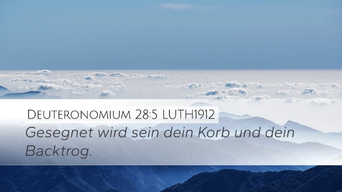 Deuteronomium 28:5 LUTH1912 Desktop Wallpaper - Gesegnet wird sein dein Korb und dein - Desktop Bible Verse Wallpaper