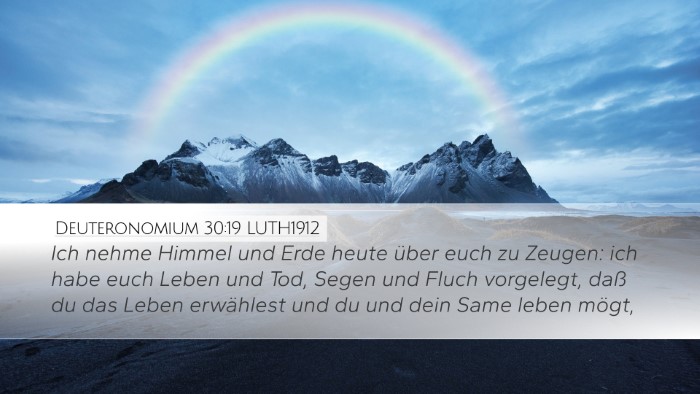Deuteronomium 30:19 LUTH1912 Bible Verse Image
