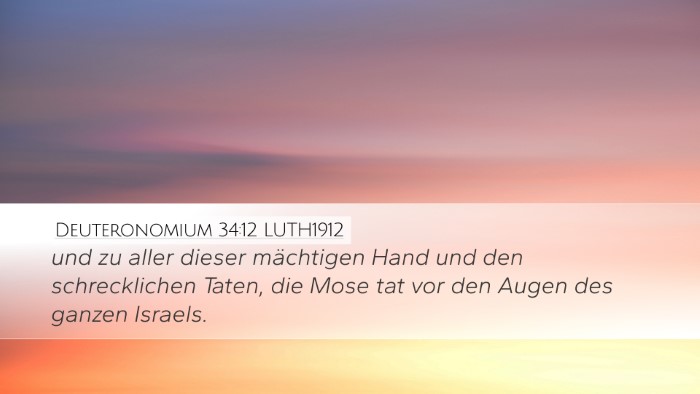 Deuteronomium 34:12 LUTH1912 Desktop Wallpaper - und zu aller dieser mächtigen Hand und den - Desktop Bible Verse Wallpaper